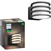 Philips Hue Lucca White Outdoor Wall Light, Works With Amazon Alexa, Apple Homekit & Google Assistant (Hue Hub Required), 9.5 Watts