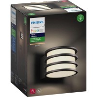 Philips Hue Lucca White Outdoor Wall Light, Works With Amazon Alexa, Apple Homekit & Google Assistant (Hue Hub Required), 9.5 Watts