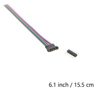 5 Pin Rgbw Led Connector Extension Wire With 5 Pin Conenctor, Sim&Nat 15 Cm / 5.9 Inch Rgbw Rgbww Connector Plug Weld Line Male Female Plug Cable For Smd 5050 Led Strip