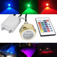 Nslumo Rgb Led Drain Plug Light Underwater Rgb Color Changing 9X3W 27W 1/2