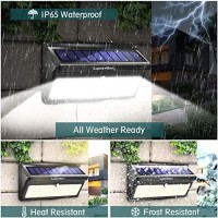 Luposwiten Solar Lights Outdoor Waterproof 100 Led Solar Powered Outdoor Lights, Motion Sensor Outdoor Lights For Front Door, Yard, Garage, Garden, Patio, Deck (4 Pack)