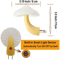 Ausaye Sensor Led Night Light Plug In Lamp Mushroom Night Light 7-Color Changing Magic Mini Pretty Mushroom-Shaped Night Lights For Adults Kids Nightlight