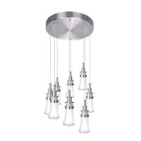 On a polished nickel frame44 suspended by ultra thin cable44 the quotDestiny collectionquot is very stylish and sets itself apart from the crowd46 The LEDs sparkle through the white glassware which is clear on the edges46 FeaturesDestiny chandelier 45 Pol