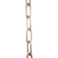 Rch Hardware Chs5906Pn3 Decorative Solid Steel Oval Link Fixture Chain 3 Increments 3 Gauge Polished Nickel