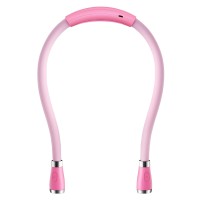 Singhong Neck Book Light Led Reading Lamp Usb Rechargeable, Hands Free, 4 Led Bulbs, 4 Adjustable Brightness, For Reading In Bed Or Reading In Car Lamp (Pink)