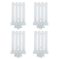 Ciata Fluorescent Bulbs, 4 Pin Cfl Replacement, 27 Watts, 4-Pin, 1500 Lumens, 80 Cri, 6500K Daylight, Gx10Q-4 Base Quad Tube Compact Fluorescent Plug-In Bulb For Portable Fixtures - 4 Pack