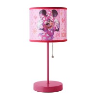 Idea Nuova Disney Minnie Mouse Stick Table Lamp With Printed Shade, 15.5