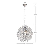 Bestier Modern Pendant Chandelier Crystal Raindrop Lighting Ceiling Light Fixture Lamp For Dining Room Bathroom Bedroom Livingro