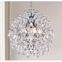 Bestier Modern Pendant Chandelier Crystal Raindrop Lighting Ceiling Light Fixture Lamp For Dining Room Bathroom Bedroom Livingro