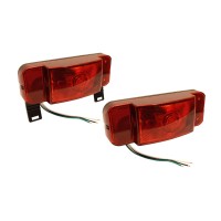 Optronics One Led Low Profile Combination Rv Tail Lights Rvstlb6061Kit Pair Black Base