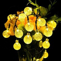 Berocia Solar String Lights Outdoor Waterproof Decorative Warm White Camping Rope Lights Weatherproof For Outside Patio Garden Yard Bedroom 20Ft 30 Led 8 Modes