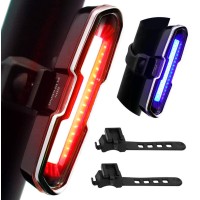 Don Peregrino B2 Bike Tail Light 110 Lumens High Brightness Redblue Rear Bike Light Usbc Rechargeable With 5 Modes Bicycle Re