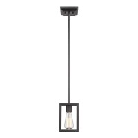 Golden Lighting 2072-M1L Blk Mini Pendant, Black