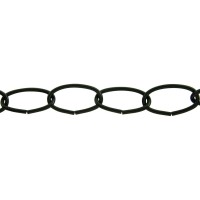 Kingchain 536521 18Inch X 50 Ft Lightweight Decorative Oval Chain With 45 Lb Safe Working Load Black Finish For Hanging Ba