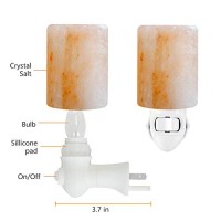 Pursalt Himalayan Salt Lamp Night Light Plug In, Hand Carved Salt Rock Night Light For Bedroom Bathroom Decoration And Lighting,Pink Crystal Rock Salt Cylinder-Shaped