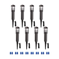 Leonlite 8-Pack Low Voltage Landscape Lights Pathway, 3W 12V Led Path Lights, Cri90+, Ip65 Waterproof Walkway Lights, Etl Listed, Bronze Aluminum Housing, 4000K Cool White