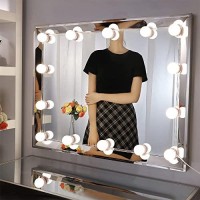 Chende Hollywood Style Led Vanity Mirror Lights Kit, 16.4Ft Dimmable Makeup Lights For Vanity, Stick On Led Lights With Ac Adapter Touch Control Dimmer, Mirror Not Included