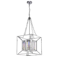 Warehouse Of Tiffany Glass Pendant In Chrome Finish Rl8292Ch/4L