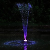 Ocean Mist Small Floating Fountain With 48 Rgb Led Lights And 600Gph Submersible Pump For Ponds And Water Gardens