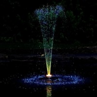 Ocean Mist Small Floating Fountain With 48 Rgb Led Lights And 600Gph Submersible Pump For Ponds And Water Gardens