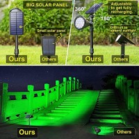 Roshwey Solar Spot Lights Outdoor, 7 Colors Halloween Christmas Solar Outdoor Lights Waterproof Landscape Lights 600Lm Solar Spotlight Lighting For House Backyard Pool Patio Garden Decor- 2 Pack