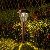 Voona Solar Lights Outdoor Pathway 8 Pack Copper Garden Walkway Lights Solar Powered Waterproof Outdoor Lights For Garden Law