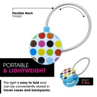 Withit French Bull Clip On Book Light - Maya - Led Reading Light For Books And Ebooks, Reduced Glare, Portable And Lightweight, Cute Bookmark Light For Kids And Adults, Batteries Included