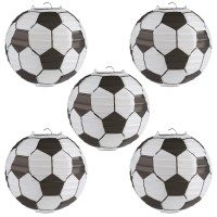 Kesoto 8 In Soccer Ball Paper Lantern Decoration Soccer Goal Birthday Party Decoration Pack Of 5