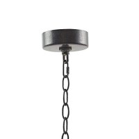 Harbor House Tessa Six-Light Modern Chandeliers - Steel Frame, Grey Glass Sphere Shade Pendant Ligthing Lamp Ceiling Dining Room Lighting Fixtures Hanging, , Black 1 Pc Semi-Flush Mount Lighting Set