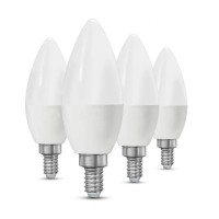 Ctkcom Led Candelabra Light Bulbs E14 7W, Equivalent 60 Watt Light Bulbs,Candelabra Led E14 Instermediate Base,430 Lumens Led Not Dimmable (Warm White 2700K) 4 Pack