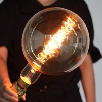 Tianfan Giant Edison Bulb G200 Vintage Incandescent 60W Spiral Filament 110130V E26 Big Size Light Bulb G200