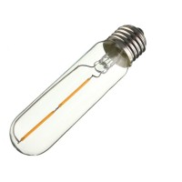 Vintage Edison Led Bulb 4 Pack,T10/T30 Led Bulbs 2W Antique Cob Tubular Filament Led Bulb Tubular Edison Style Led Filament Bulb T10,Dimmable,E27 Medium Base,Warm White 2300K,Amber Glass Cover