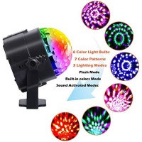 [Updated] Litake Usb Party Lights Led Disco Ball Light With Sucker 6W, 7 Patterns Sound Activated With Remote Dj Disco Stage Strobe Lights For Halloween Party Car Dance Xmas Home Bar Birthday 2 Pack