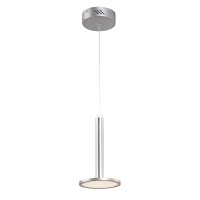 Artcraft Lighting Artcraft Ac7551 Contemporary Modern One Light Pendant From Aurora Collection In Pewter, Nickel, Silver Finish, 6.00 Inches, 10.00X6.00X6.00, Brushed Aluminum