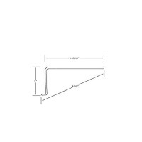 Ribbed Under Cabinet Acrylic Narrow Replacement Lens L-Shape Width 1-15/16 X Height 1 X Length 21 (Inches)