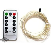 Led Christmas Fairy Lights Waterproof 40Ft 120L Remote Control Operated 8 Function 12V Silver Wire Warm White Hanging Wire Lighting Indoor Outdoor Home Wedding New Years Holidays Party Decorating