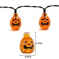 Hann Solar String Lights, 30 Leds Pumpkin Waterproof Outdoor Halloween String Lights Solar Powered Globe Fairy String Lights For Garden, Yard, Home, Landscape,Christmas Party (2 Pack)