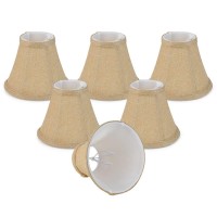 Wellmet Small Lamp Shade Only For Candle Bulbs Clipon Drum Lamp Shades Set Of 6 3X6X5 Inches