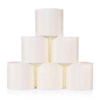 Wellmet Small Lamp Shades Only For Candle Bulbs Clipon Drum Mini Lampshades Set Of 6 55X 55X5 Cream White