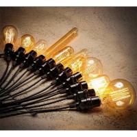 Ctkcom 40 Watt E14 Base Edison Chandelier Light Bulbs (6 Pack),C35 Vintage Antique Bulbs,Dimmable ,Amber Glass, Warm White 2300K,For Candle Pendant Lights,Home Light Fixtures,120V