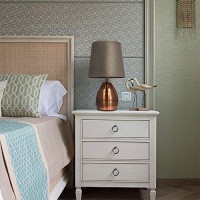 Tootoo Star Mini 13 Inch Small Bedside Table Lamp For Bedroom Living Room Nightstand, Metal Base (Grey Shade, Bronze Base)