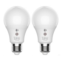 Mingfuxin Dusk To Dawn Sensor Light Bulb - No Flicker And Stable 360Auto On/Off Led Smart Bulbs E26 A19 10W Porch Light Bulbs For Yard Patio Garage Garden Daylight 5000K 2 Pack