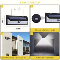 Utech 118 High Bright Solar Led Lights, Solar Powered Motion Sensor Lamp Waterproof & Wire Free Wall Lights For Outside Doors, Garden, Pathway, Garage, Step And Backyard Lighting (1)