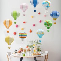 Hanging Hot Air Balloon Paper Lanterns Reusable Chinese Japanese Party Ball Lamps Decorations Wedding Birthday Anniversary Chri