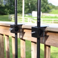 Sunnydaze Deck Clamp - Outdoor Torch Mount Holder - Set Of 2