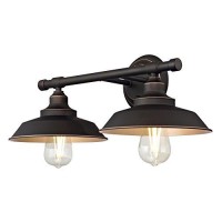 Westinghouse Lighting 6354800 Iron Hill Two Light Indoor Wall Fixture, 2, Black