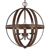 Westinghouse Lighting 6353600 Stella Mira Three-Light Pendant, Barnwood