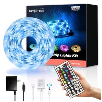 Daybetter Led Strip Lights 16.4Ft Waterproof Color Changing Led Lights With Remote Controller