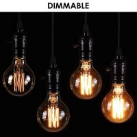 Greensun Led Lighting Vintage Edison Bulbs Dimmable Globe 40W/110V E26 E27 Base Filament Incandescent Light Bulb Round Antique For Home Decoration Bar Restaurant (4 Pack)