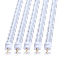 Jomitop 65W T8 V Shaped 8Ft Led Tube Light 270 Angle, Single Pin Fa8 Base 7800Lm 6000K Cold White, 8 Foot Double Side (150W Led Fluorescent Bulbs Replacement),Dual-Ended Power Ac 85-277V 12 Pack